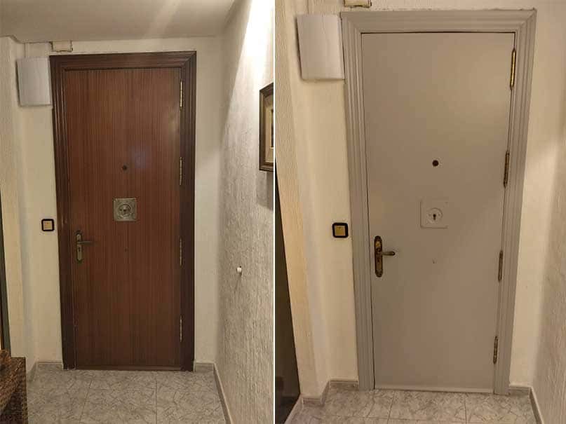 Transformación puertas de entrada lacadas